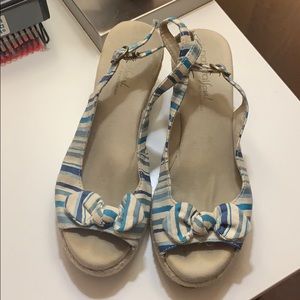 Natural Soul by Naturalizer Striped Canvas Wedges